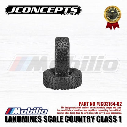 Jconcepts Part #JCO3164-02 1.9 Landmines Scale Country Class 1 Crawler Tires 2Pcs 106mm Green