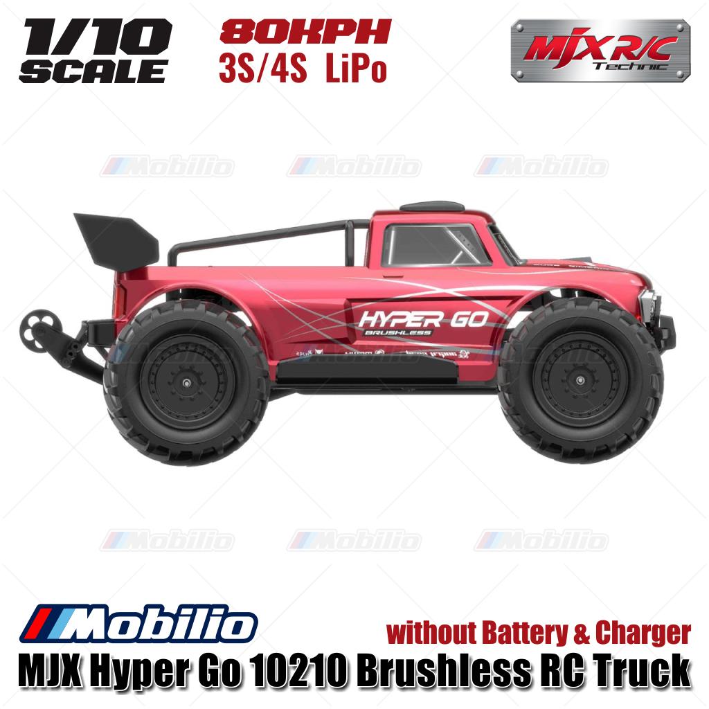 MJX Hyper Go 10210 1/10 Brushless RC Truck Grey / Red - 80KPH 3S / 4S LiPo without Battery & Charger