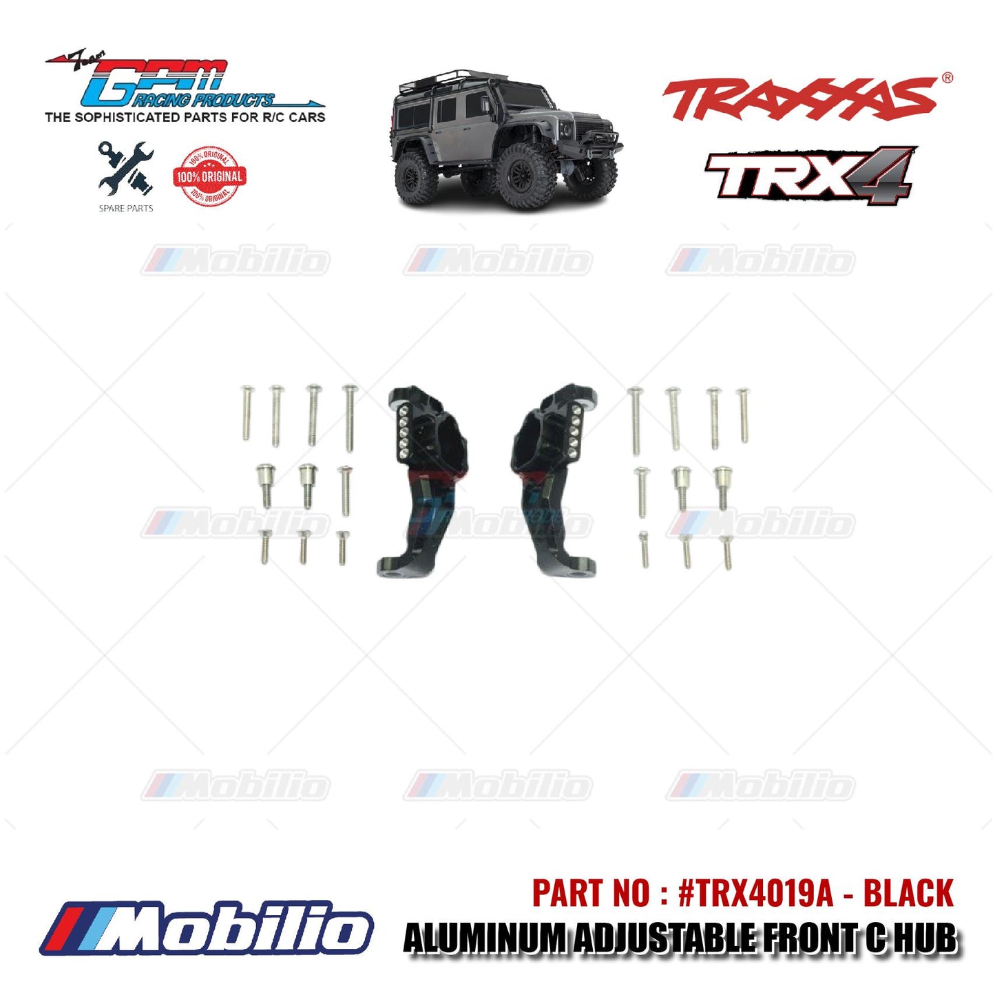 GPM Part #TRX40126 Aluminum Battery Hold-Down for Traxxas TRX-4 TRX-6 Trail Crawler Adventure