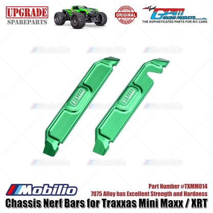 GPM Part #TXMM014 7075 Alloy Chassis Nerf Bars for RC Traxxas Mini Maxx / Mini XRT
