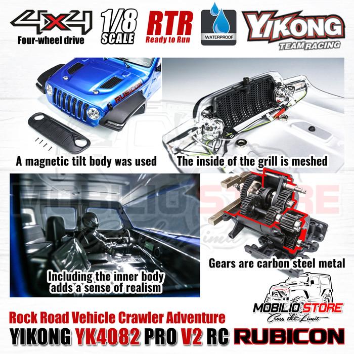 Yikong YK4082 Pro V2 1/8 RC Rock Road Vehicle Crawler Adventure RTR