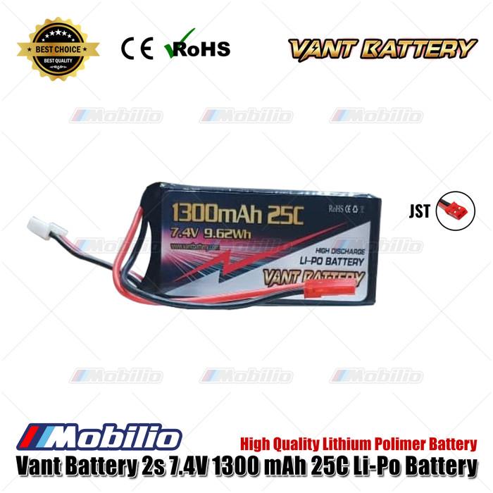 Baterai LiPo RC Vant 2S 7.4V 1300 mAh 25C Litium Polimer