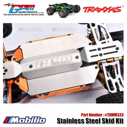 GPM Part #TXMM333 Stainless Steel Skid Kit for Traxxas 1/16 Mini XRT VXL 3S / Mini Maxx Monster Truck Upgrade Parts