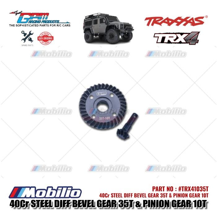 GPM Part #TRX41233T #TRX41035T Steel Differential Bevel Gear 33T / 35T & Pinion Gear 12T / 10T for RC Traxxas TRX-4 TRX-6