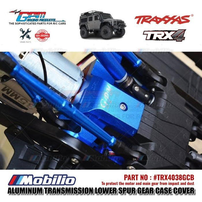 GPM Part #TRX4038GCB Aluminum Transmission Lower Spur Gear Case Cover Traxxas TRX-4 Trail Crawler