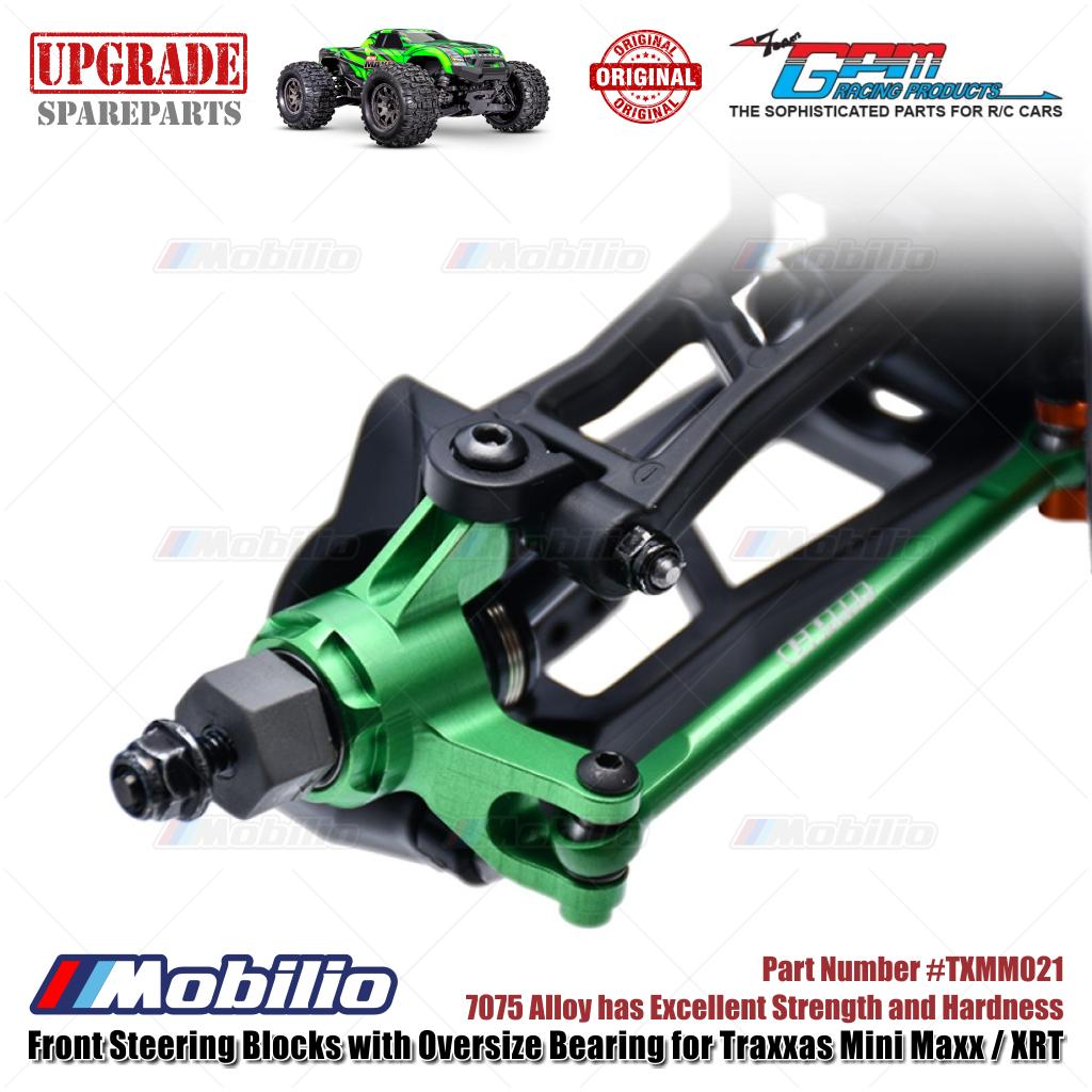 GPM Part #TXMM021 7075 Alloy Front Steering Blocks with Oversize Bearing for RC Traxxas Mini Maxx / Mini XRT