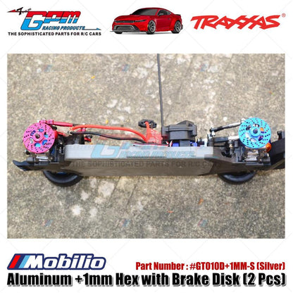 GPM Part #GT010D+1MM Aluminum +1mm Hex with Brake Disk for 1/10 Traxxas Ford GT 4-Tec 2.0 3.0 Upgrade Parts