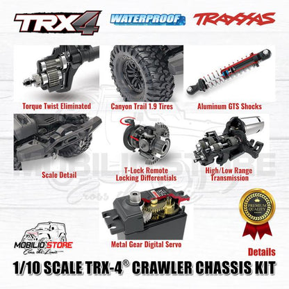 Traxxas 82016 TRX4 TRX-4 Crawler Chassis Kit + Electronic 1/10 Scale Truck