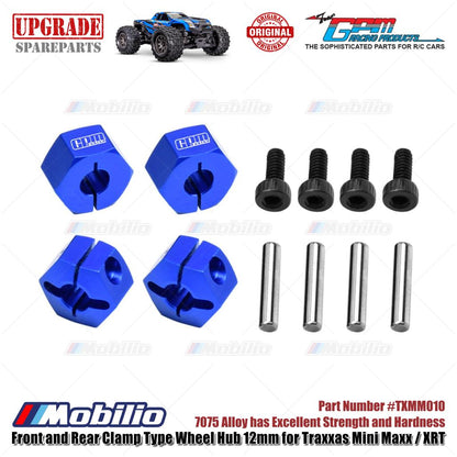 GPM Part #TXMM010 7075 Alloy Front And Rear Clamp Type Wheel Hub 12mm for RC Traxxas Mini Maxx / Mini XRT