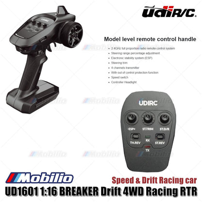 UDIR/C UD1601 Brushed UD1601-PRO Brushless Breaker 4WD 1:16 RTR Speed & Drift Racing RC Car