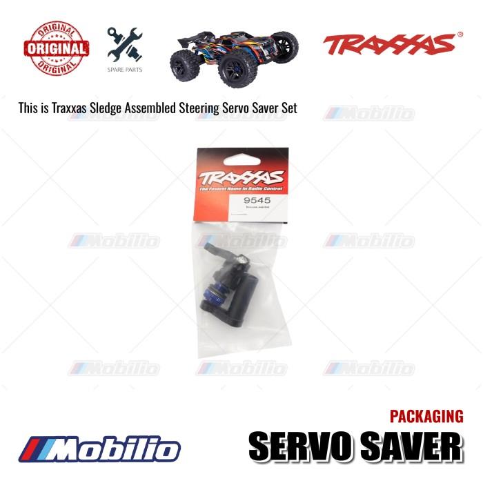 Traxxas Part #9545 Blue Aluminium Steering Servo Post Comes Assembled With Servo Saver Spring and Servo Horn for RC Sledge