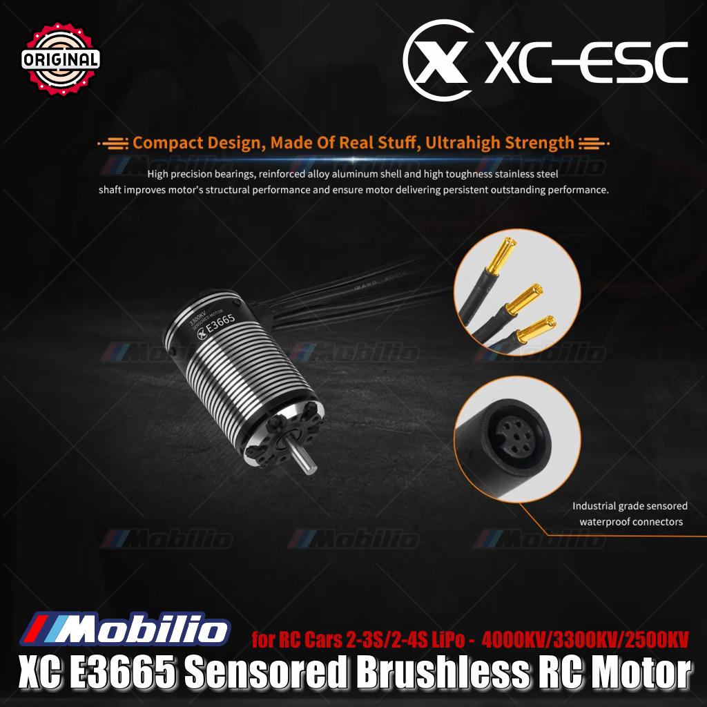 Motor RC Brushless Sensored XC-ESC E3665 2-3S/2-4S LiPo 4000KV/3300KV/2500KV untuk Mobil RC