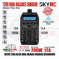 SKYRC T200 AC/DC 200W 12A Pengisi Daya/Pengosong Baterai Lipo Dual Balance