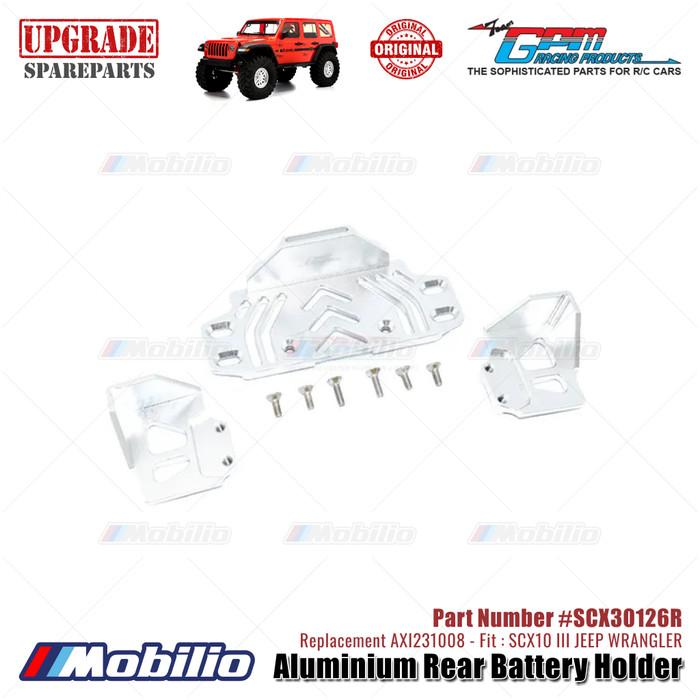 GPM Part #SCX30126R Aluminium Rear Battery Holder Upgrade Axial SCX10 III Jeep Wrangler AXI231008 Replacement