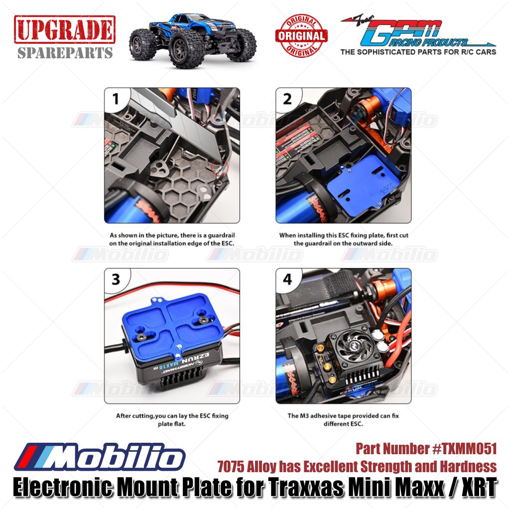 GPM Part #TXMM051 7075 Alloy Electronic Mount Plate for RC Traxxas Mini Maxx / Mini XRT