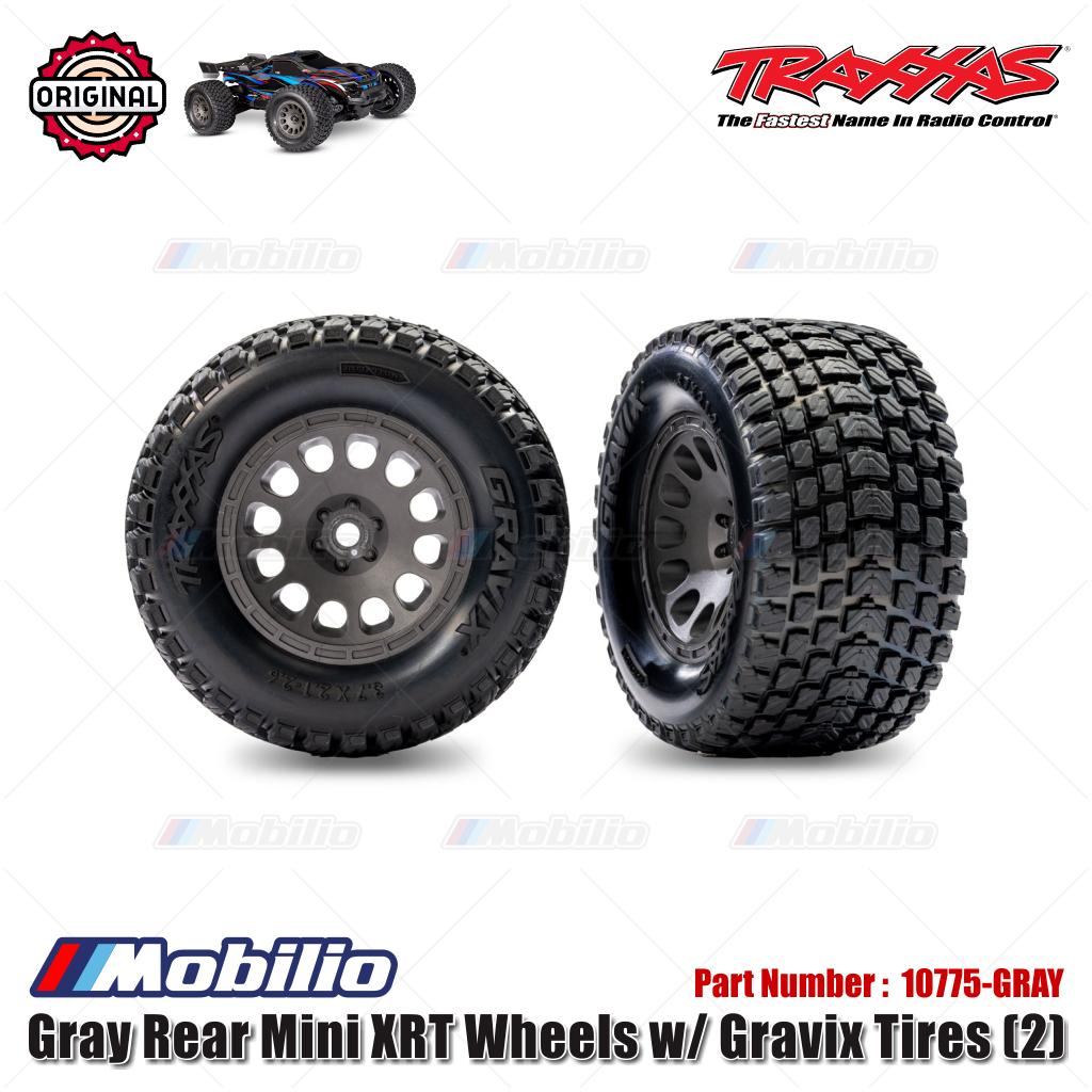 Traxxas Part #10775-GRY Gray Rear Mini XRT Wheels w/ Gravix Tires (2)