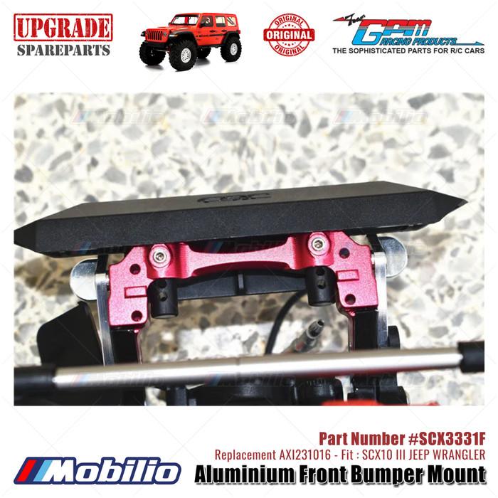 GPM Part #SCX3331F Aluminium Front Bumper Mount Upgrade Axial SCX10 III Jeep Wrangler AXI231016 Replacement