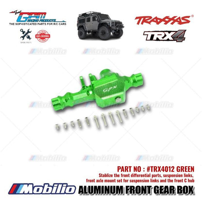 GPM Part #TRX4012 Aluminum Front / Rear Gear Box for Traxxas TRX-4 TRX-6