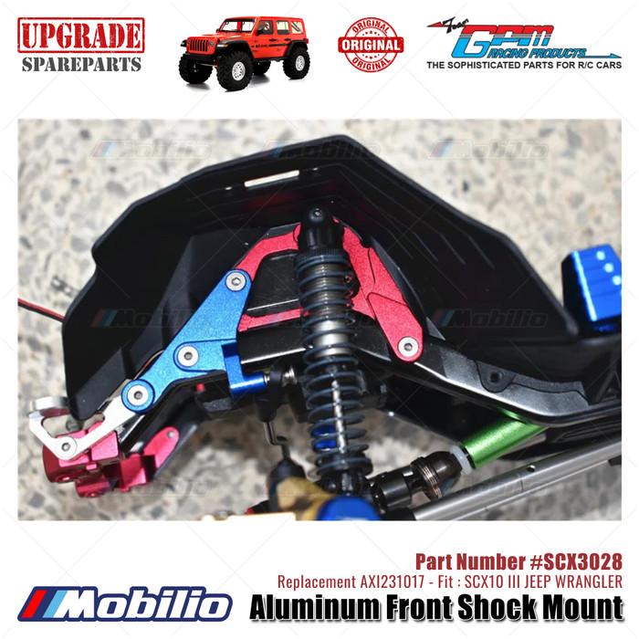 GPM Part #SCX3028 Aluminum Front Shock Mount Upgrade Axial SCX10 III Jeep Wrangler AXI231017 Replacement