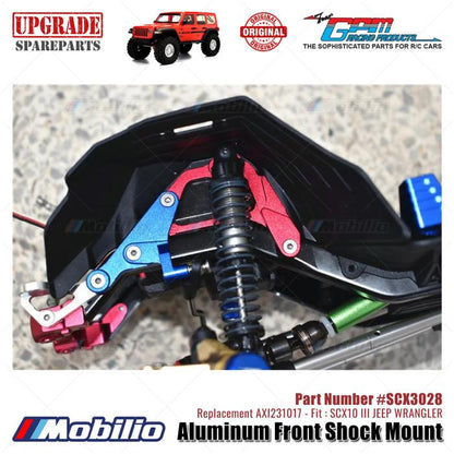 GPM Part #SCX3028 Aluminum Front Shock Mount Upgrade Axial SCX10 III Jeep Wrangler AXI231017 Replacement