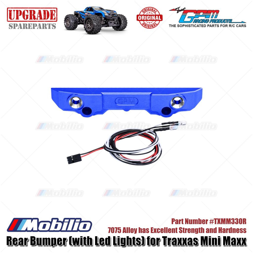 GPM Part #TXMM330R 7075 Alloy Rear Bumper (with Led Lights) for RC Traxxas Mini Maxx