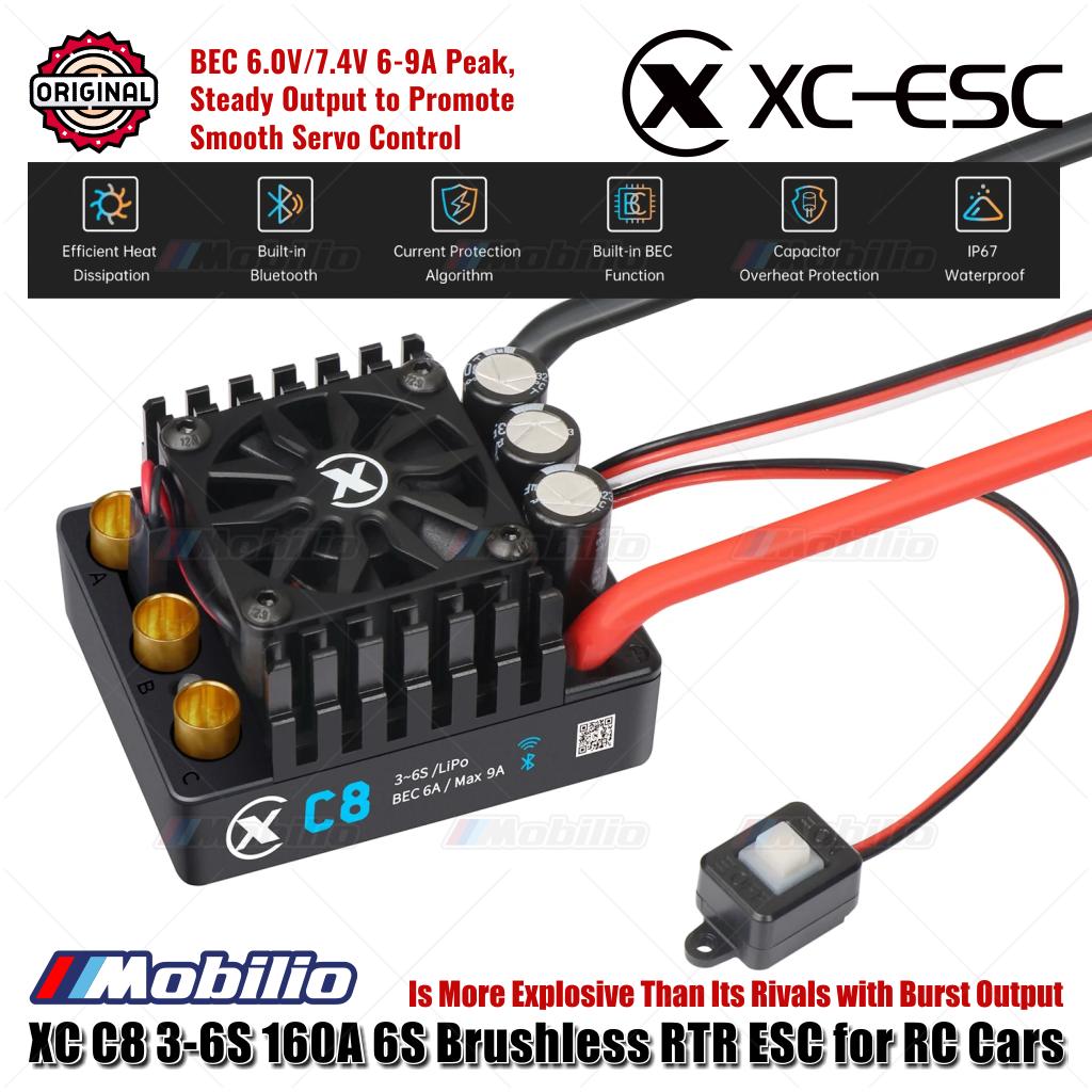XC-ESC C8 6S Brushless Sensorless RTR ESC 3-6S 160A untuk Mobil RC