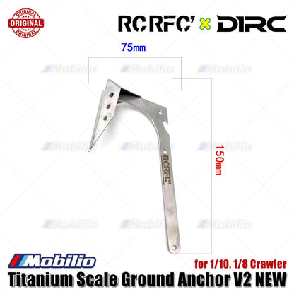 D1RC Titanium Scale Ground Anchor V2 NEW for 1/10 Scale RC Crawler