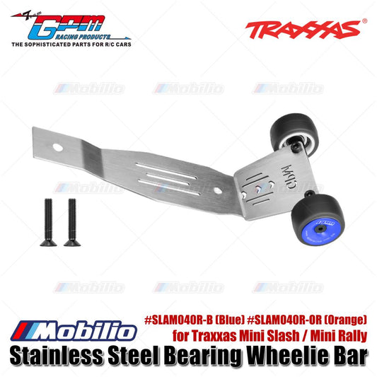 GPM Part #SLAM040R Stainless Steel Bearing Wheelie Bar for Traxxas Mini Slash / Mini Rally Upgrade