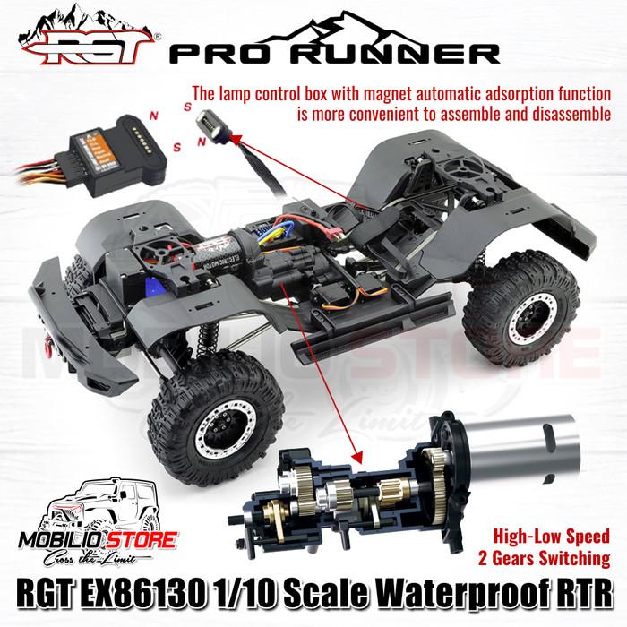 RGT EX86130 Pro Runner 1/10 Skala Tahan Air RTR 2.4GHz Mobil RC Crawler Kontrol Jarak Jauh