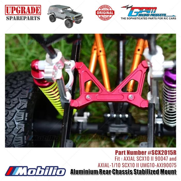 GPM Part #SCX2015R Aluminium Rear Chassis Stabilized Mount RC Upgrade Axial SCX10 II Crawler Adventure