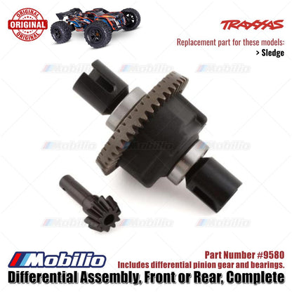Traxxas Part #9580 Front or Rear Differential Assembly Complete Gear RC Sledge 1/8 Scale Off-Road