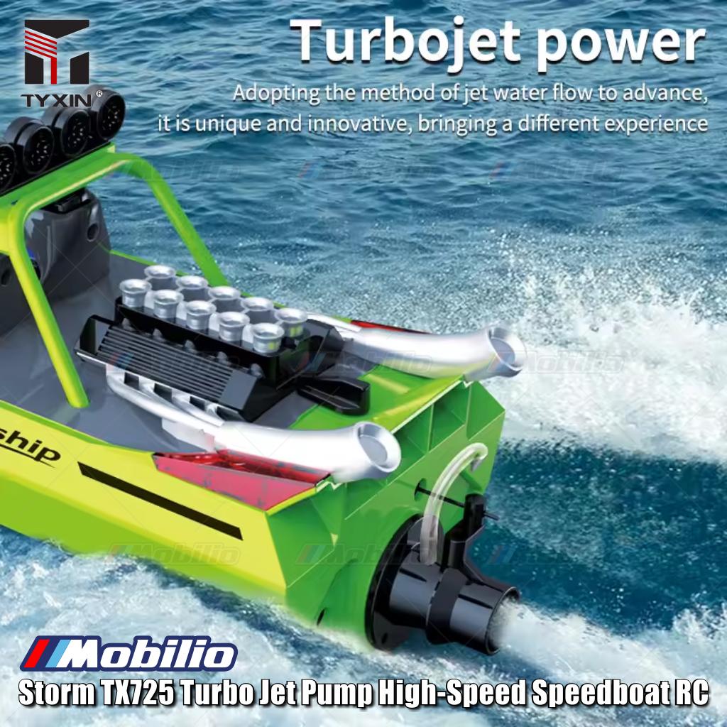 Storm TX725 Turbo Jet Pump High-Speed Speedboat RC Boat One Click Reset (Not Afraid of Flipping)