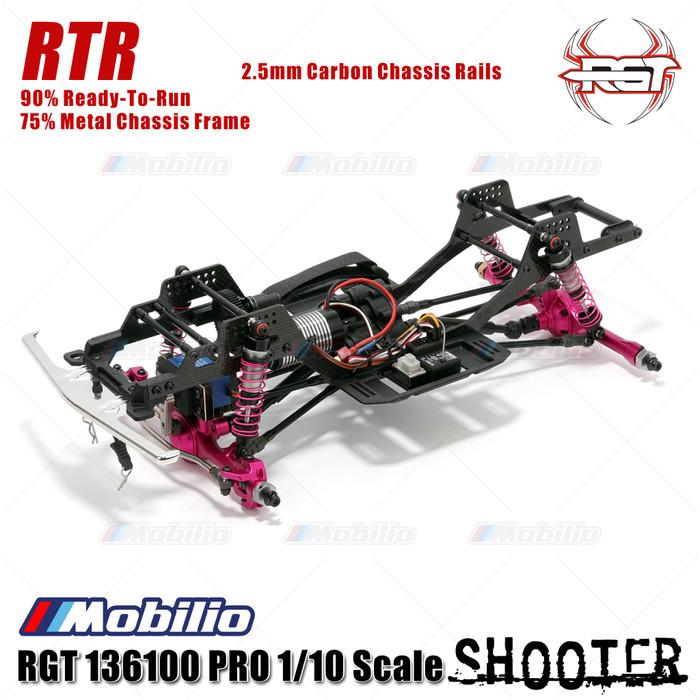 RGT 136100 PRO Shooter Mobil RC Crawler Petualangan Tanpa Sikat LCG FOC Skala 1/10