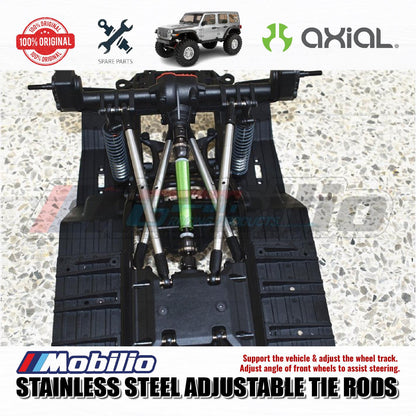 GPM Part #SCX3160S Stainless Steel Adjustable Tie Rods Link Rod Set Axial SCX10 III Wrangler