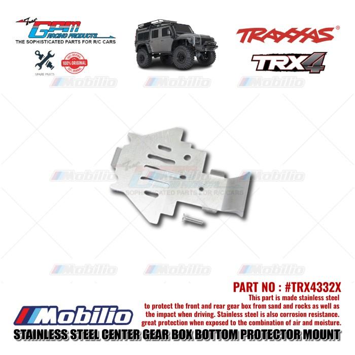 GPM Part #TRX4332X Stainless Steel Center Gear Box Bottom Protector Mount for Traxxas TRX-4