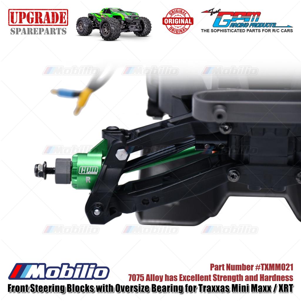 GPM Part #TXMM021 7075 Alloy Front Steering Blocks with Oversize Bearing for RC Traxxas Mini Maxx / Mini XRT