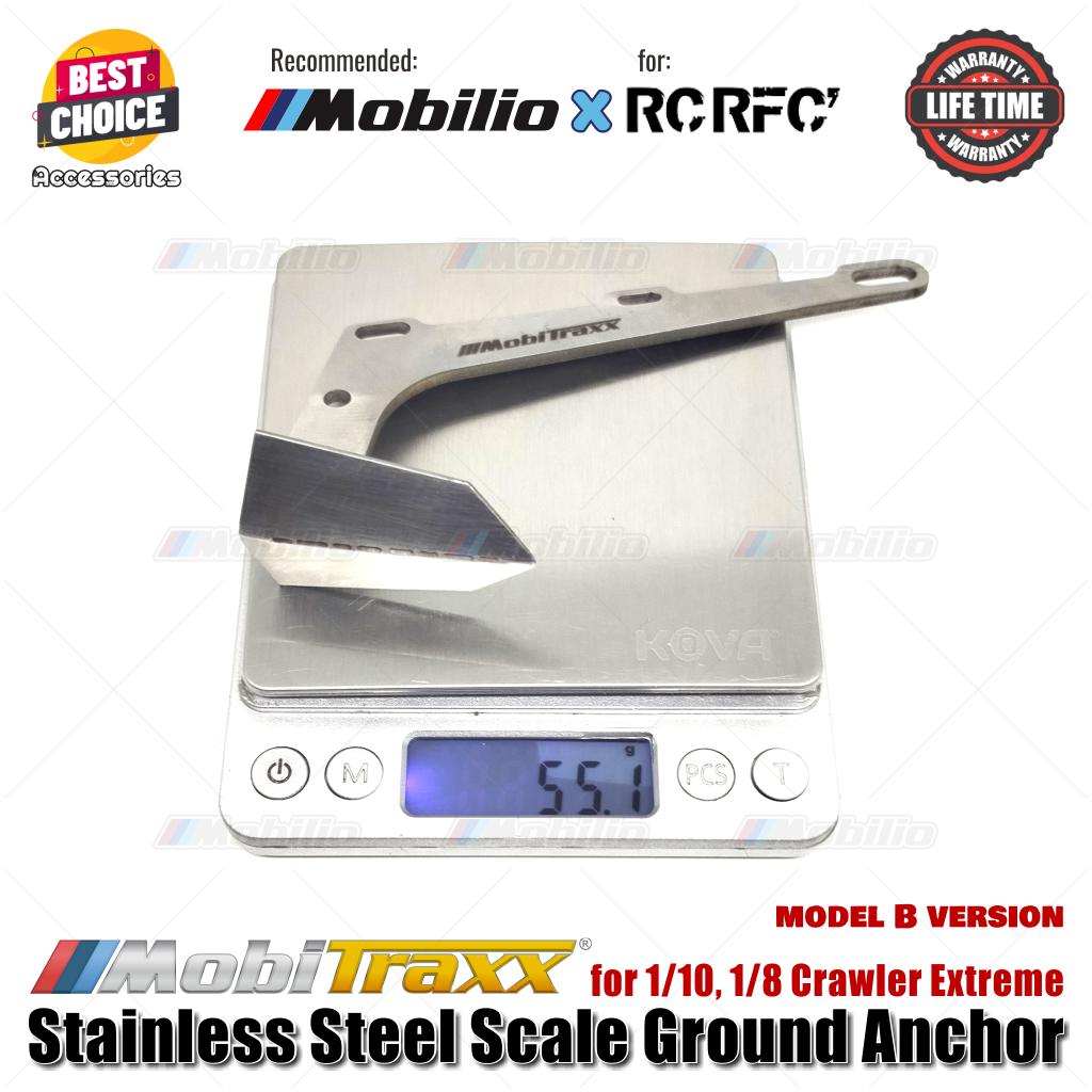 MobiTraxx Stainless Steel Scale Ground Anchor for 1/10 1/8 Crawler Extreme Recommended for RCRFC
