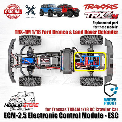 Traxxas Part #9785 ECM-2.5 Electronic Control Module - ESC for Traxxas Part TRX4M RC Car 1/18