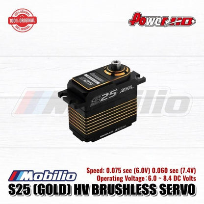 Power HD S25 Gold Servo High Voltage Brushless 30Kg 0.055Sec